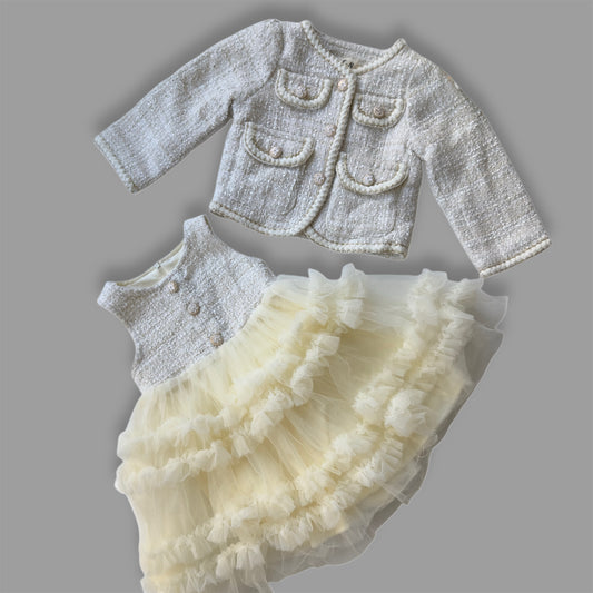 Conjunto abrigado: vestido + chaqueta