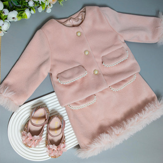 Conjunto abrigado: vestido + chaqueta