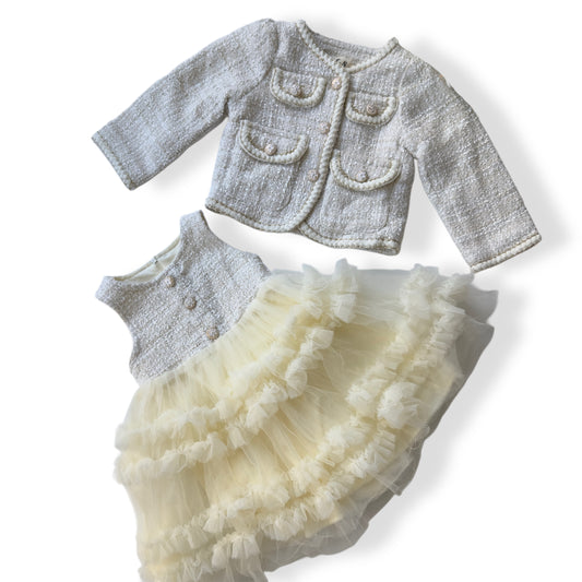 Conjunto abrigado: vestido + chaqueta