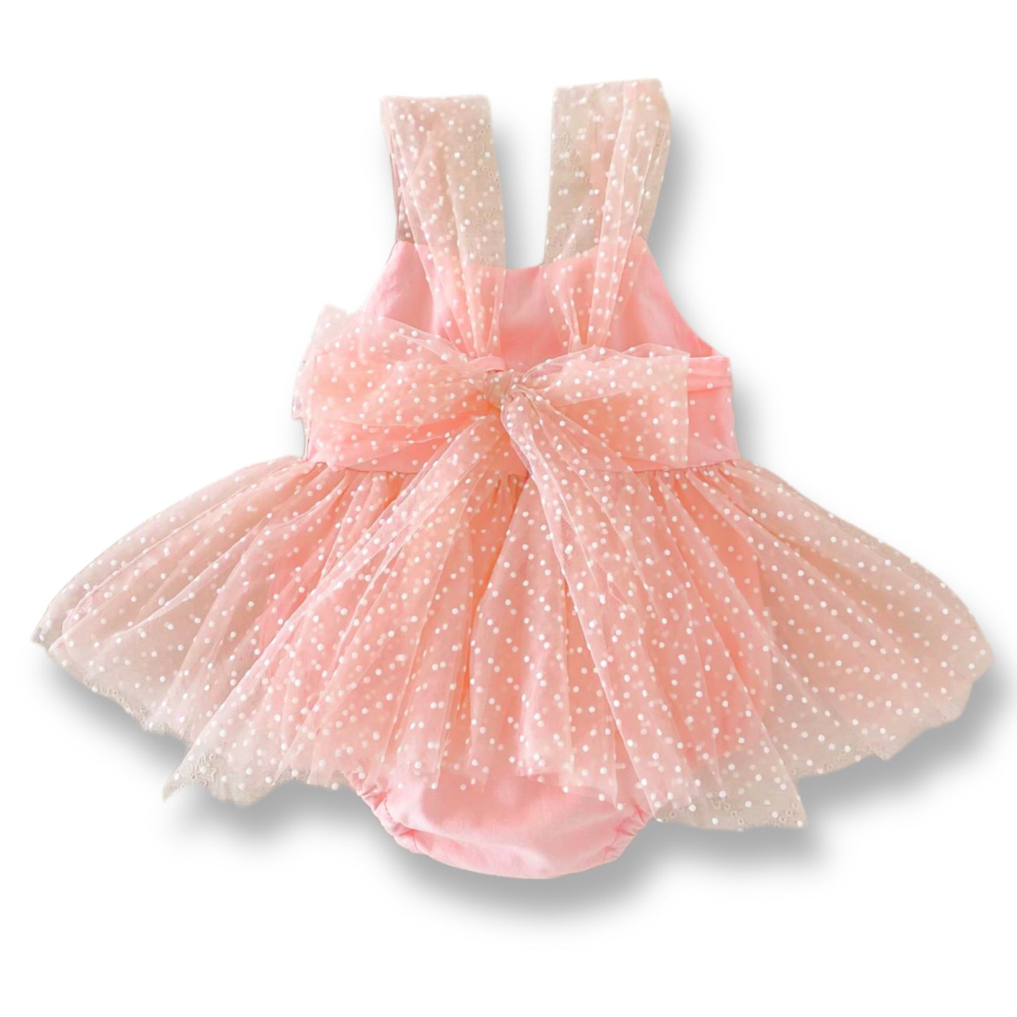 Vestido tipo body con tul y lazo