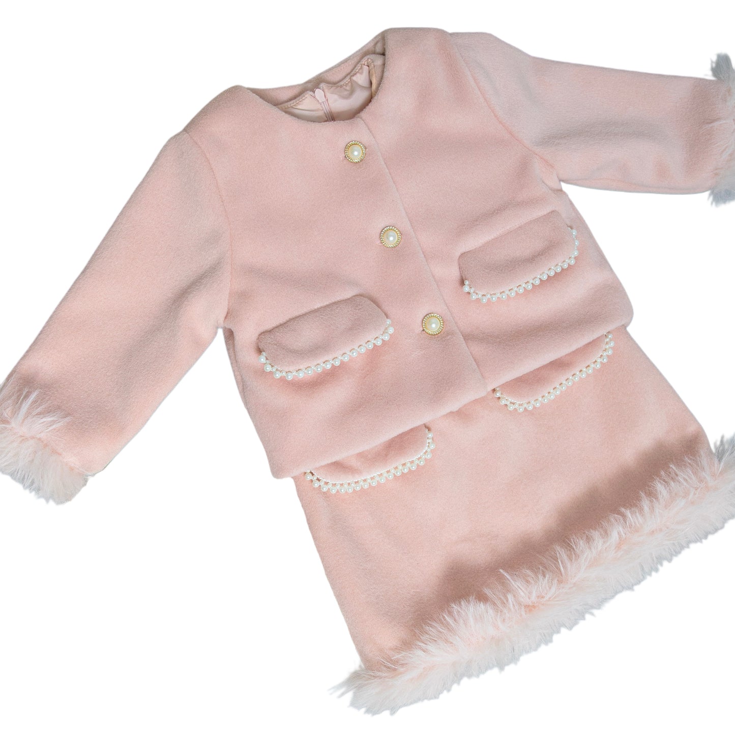 Conjunto abrigado: vestido + chaqueta