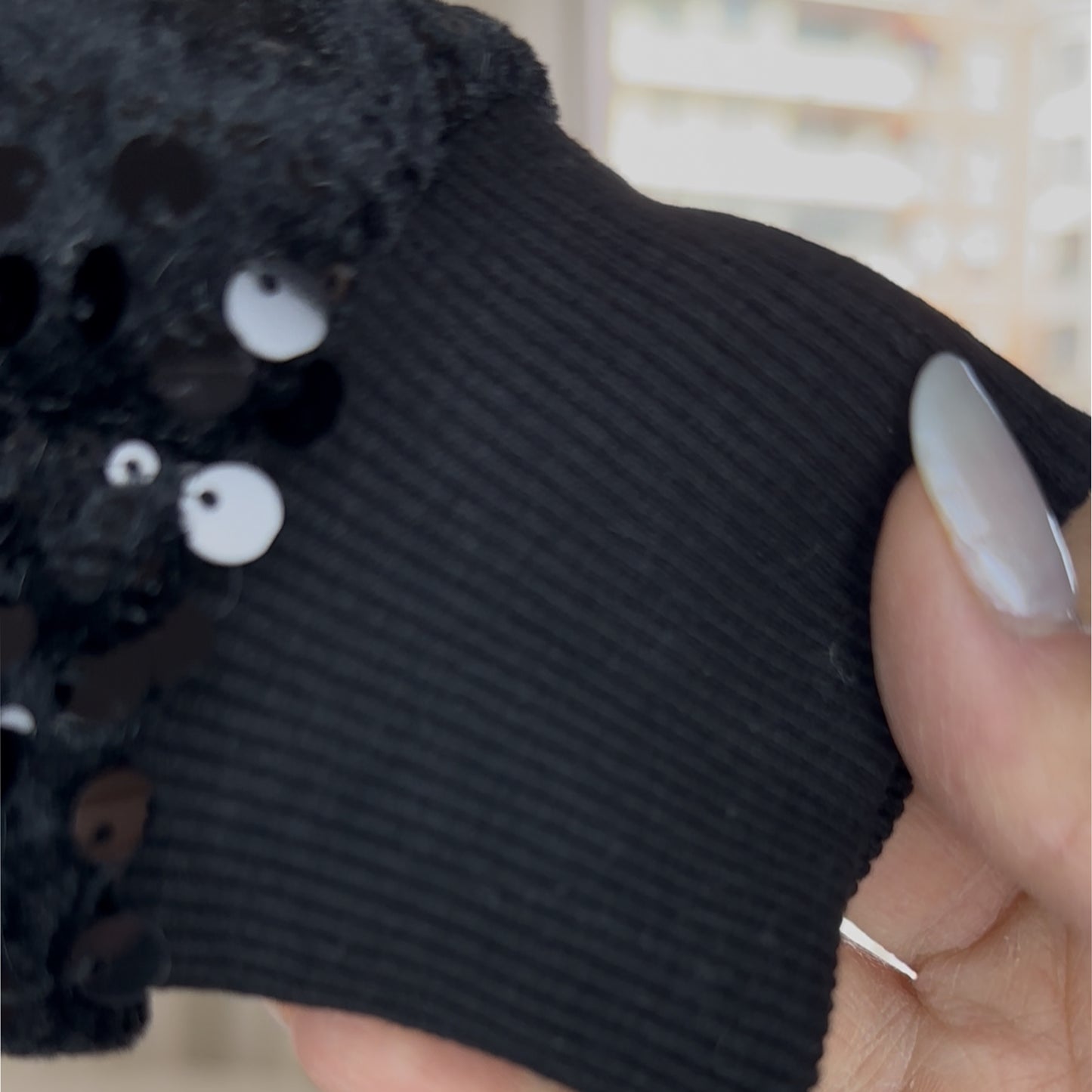 Conjunto para niña de terciopelo con lentejuelas