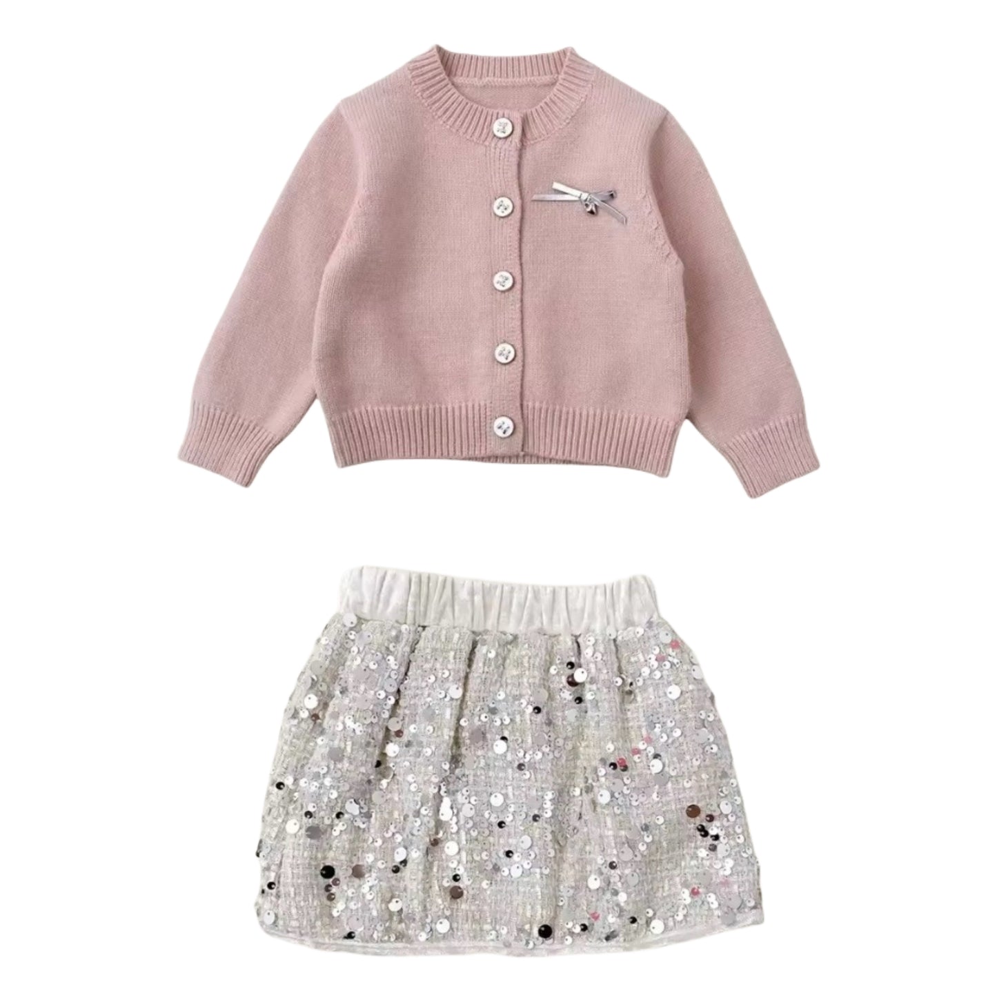 Set elegante y abrigado de tres piezas