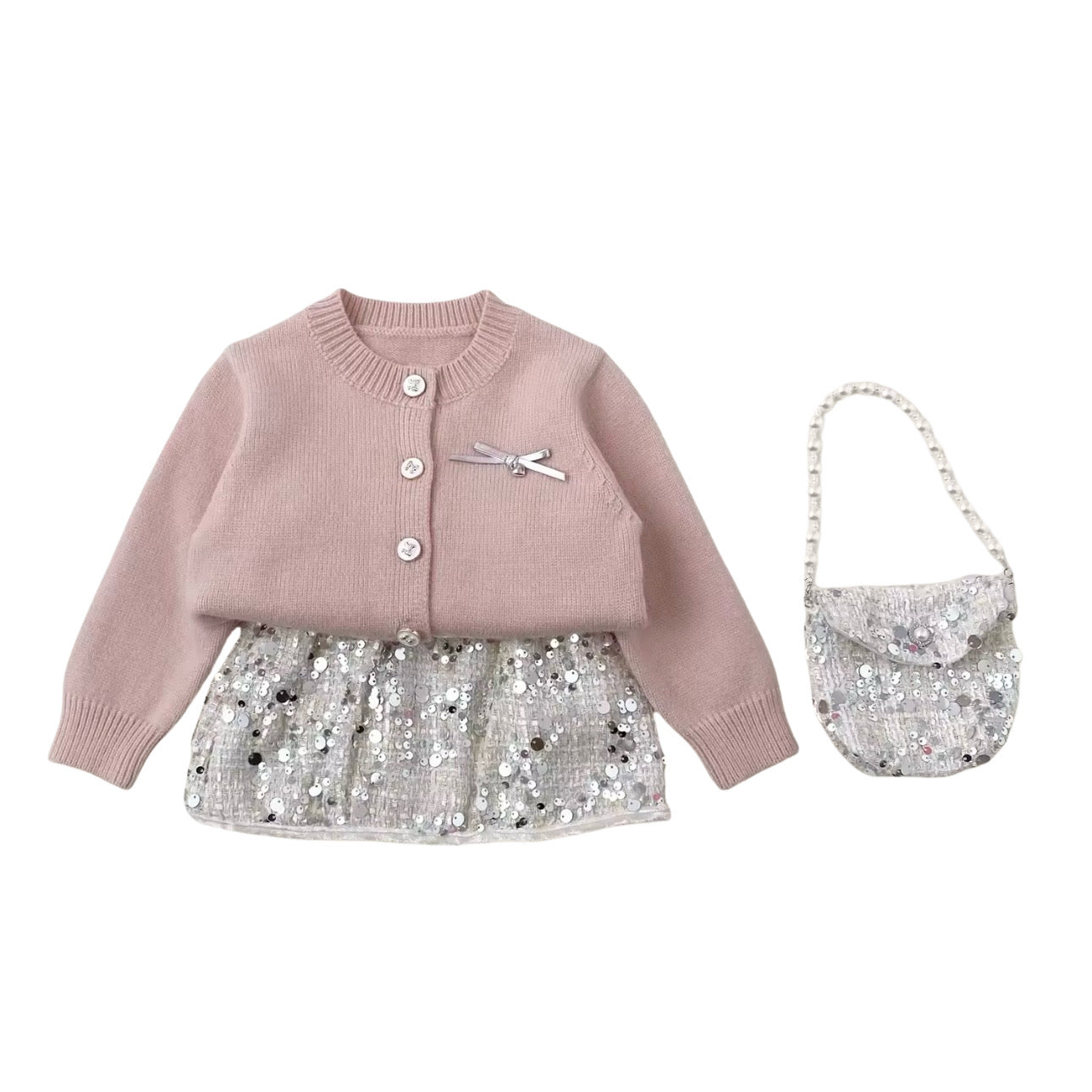 Set elegante y abrigado de tres piezas